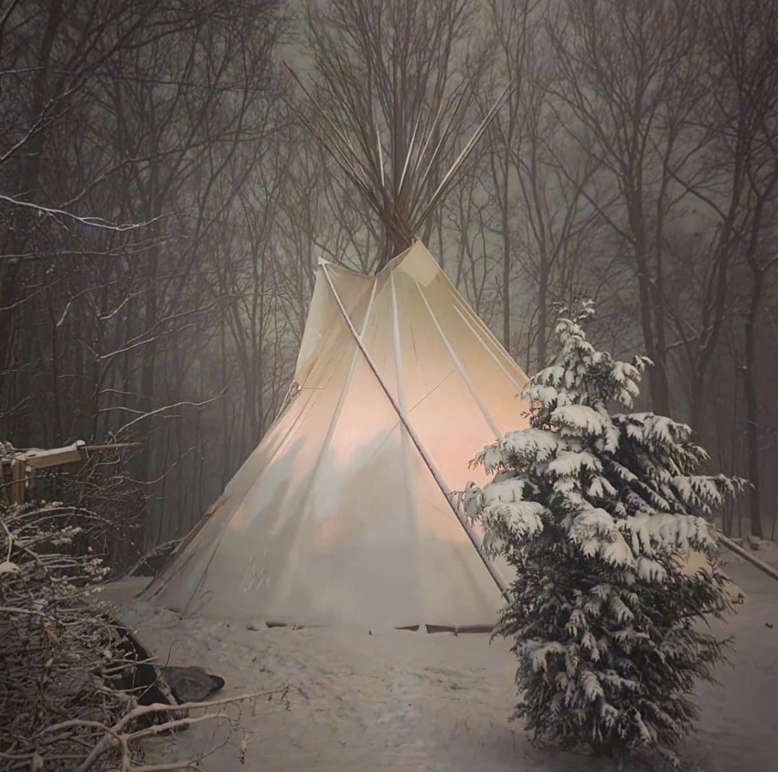 Traditional Tipi in Winter
